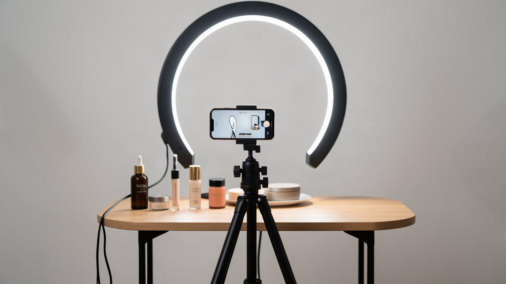 Gravação de vídeo de produto para loja virtual com celular mostrando peça em detalhe